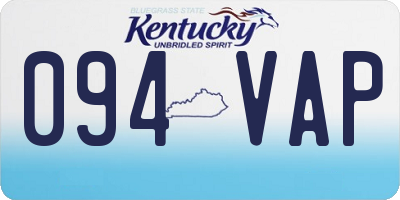 KY license plate 094VAP
