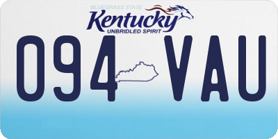 KY license plate 094VAU
