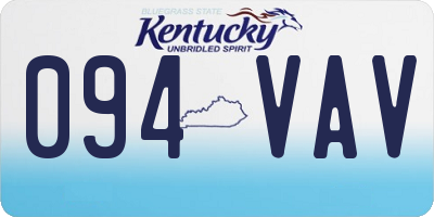 KY license plate 094VAV