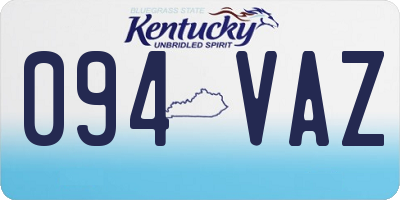 KY license plate 094VAZ