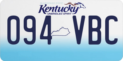 KY license plate 094VBC