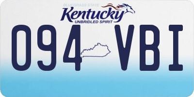 KY license plate 094VBI