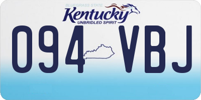 KY license plate 094VBJ