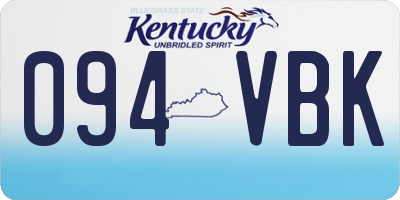 KY license plate 094VBK