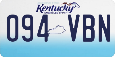 KY license plate 094VBN