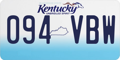 KY license plate 094VBW