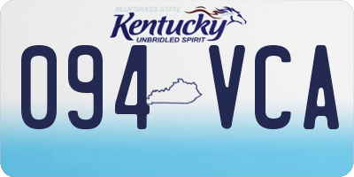 KY license plate 094VCA