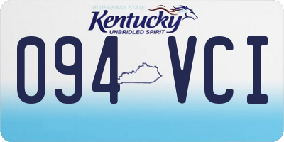 KY license plate 094VCI