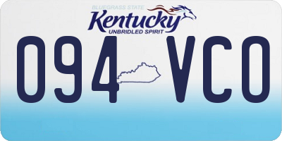 KY license plate 094VCO