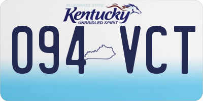 KY license plate 094VCT