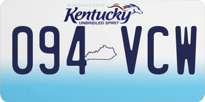 KY license plate 094VCW