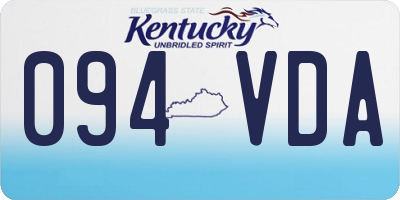 KY license plate 094VDA