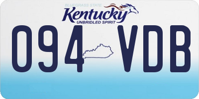 KY license plate 094VDB