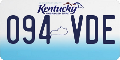KY license plate 094VDE