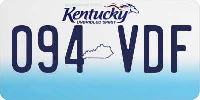 KY license plate 094VDF