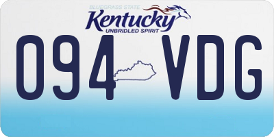 KY license plate 094VDG