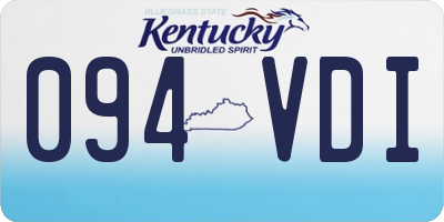 KY license plate 094VDI