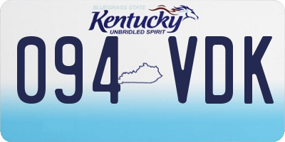 KY license plate 094VDK