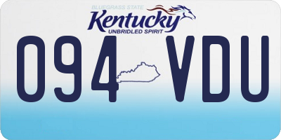 KY license plate 094VDU