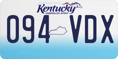KY license plate 094VDX