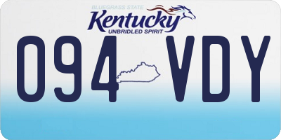 KY license plate 094VDY