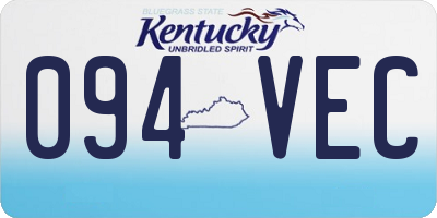 KY license plate 094VEC