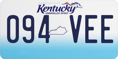 KY license plate 094VEE