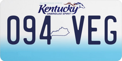 KY license plate 094VEG