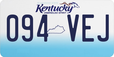 KY license plate 094VEJ