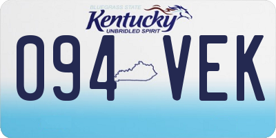 KY license plate 094VEK