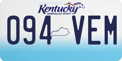 KY license plate 094VEM