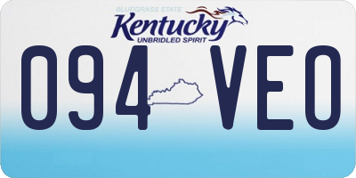 KY license plate 094VEO