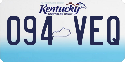 KY license plate 094VEQ