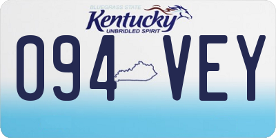 KY license plate 094VEY