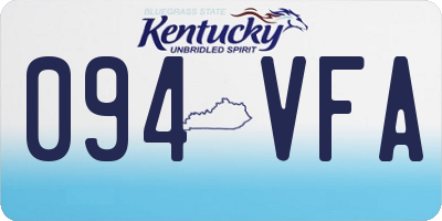 KY license plate 094VFA