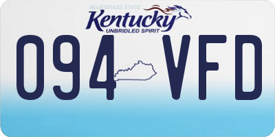 KY license plate 094VFD