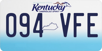 KY license plate 094VFE