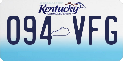 KY license plate 094VFG