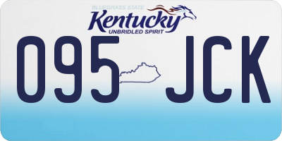 KY license plate 095JCK