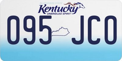 KY license plate 095JCO