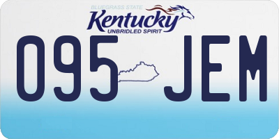KY license plate 095JEM