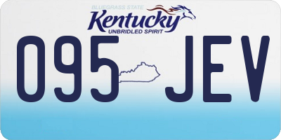 KY license plate 095JEV