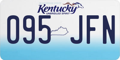 KY license plate 095JFN