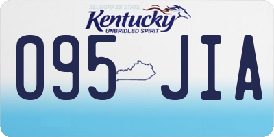 KY license plate 095JIA