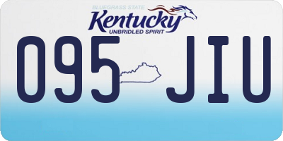 KY license plate 095JIU