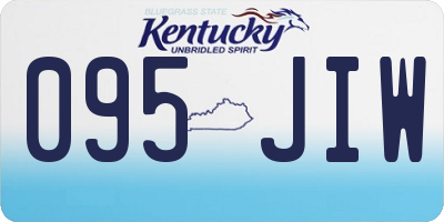 KY license plate 095JIW