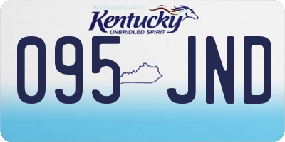 KY license plate 095JND