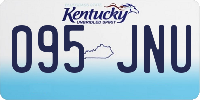 KY license plate 095JNU
