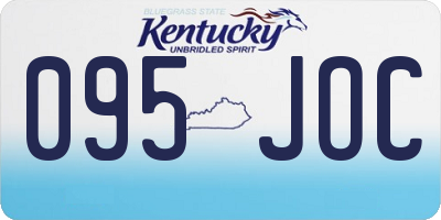 KY license plate 095JOC