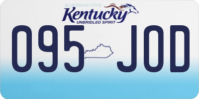 KY license plate 095JOD
